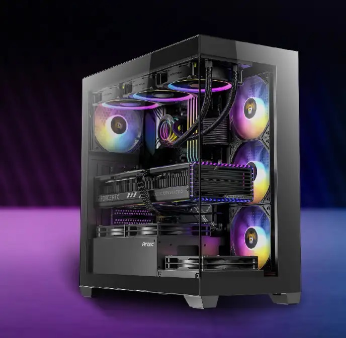 מחשב נייח לגיימרים דור 15 אינטל Gigabyte GA-B860M EAGLE V2 Antec CX300 ARGB Gaming Case Intel 20Cores Ultra 7 265KF 5.5GHz SSD 1TB M.2 NVMe 32GB DDR5 N-Vidia Geforce RTX 5060 WINDFORCE 2 OC 8G GDDR7 Free Dos